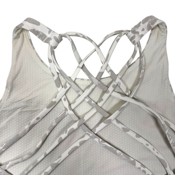 Lululemon | Free to Be High-Neck Longline Bra | 8 | Cheetah Camo Antique White - Picture 9 of 16